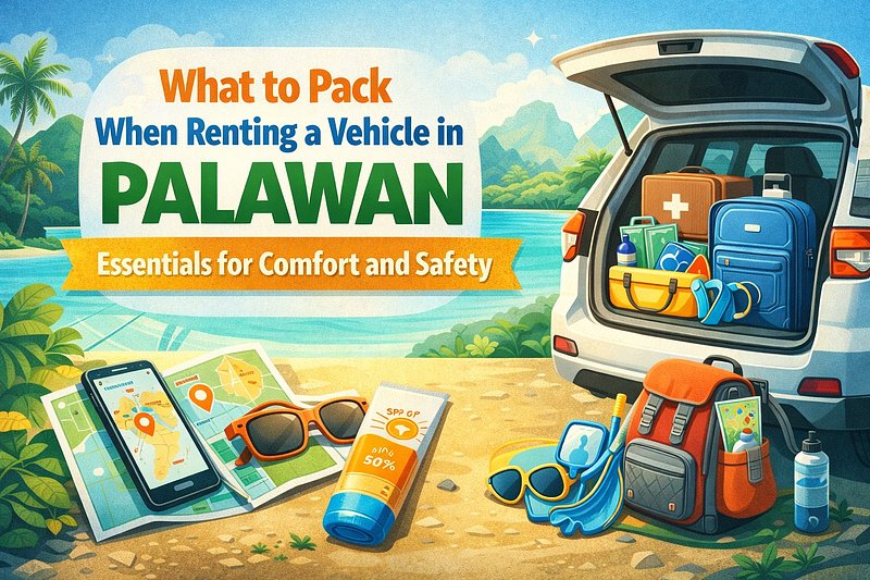 What to Pack When Renting a Vehicle in Palawan: Essentials for Comfort and Safety